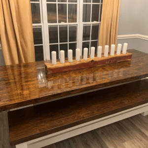 48" Bilateral Cedar Wood Candle Holder