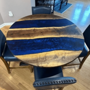 Custom Resin and Wood Dining Room Table