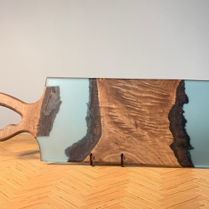 Custom Resin and Wood Long Charcuterie Board
